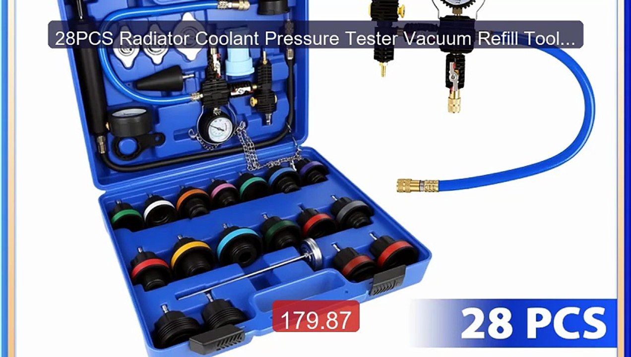28PCS Radiator Coolant Pressure Tester Vacuum Refill Tool Kit and P... -- Top Rated 2026 | Buy Now!