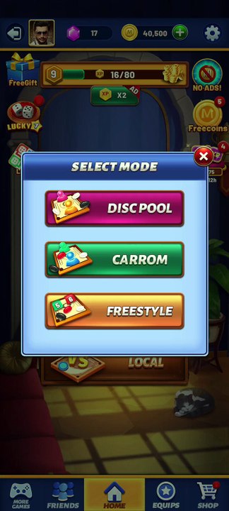 carrom discpool match against computer