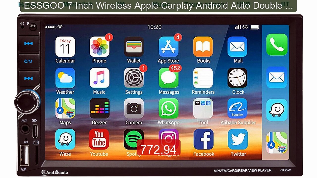 ESSGOO 7 Inch Wireless Apple Carplay Android Auto Double 2 DI... -- Amazing Value 2026 | Must Have!