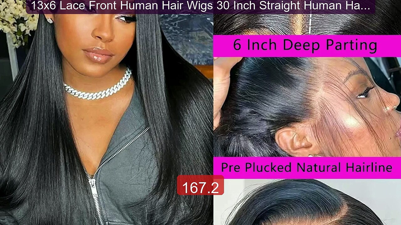 13x6 Lace Front Human Hair Wigs 30 Inch Straight Human Hair Wi... -- Best Buy 2026 | Great Quality!