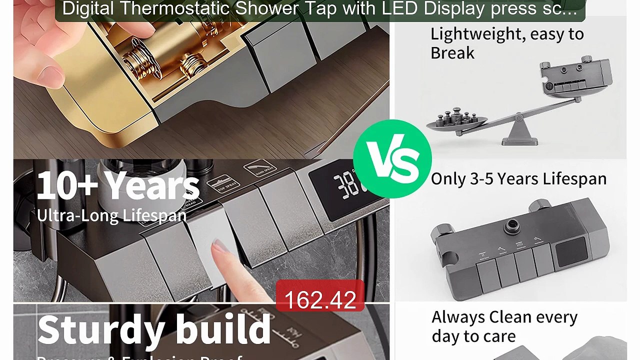 Digital Thermostatic Shower Tap with LED Display press scale ... -- Amazing Value 2026 | Must Have!