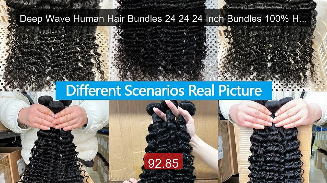Deep Wave Human Hair Bundles 24 24 24 Inch Bundles 100% Human ... -- Best Buy 2026 | Great Quality!