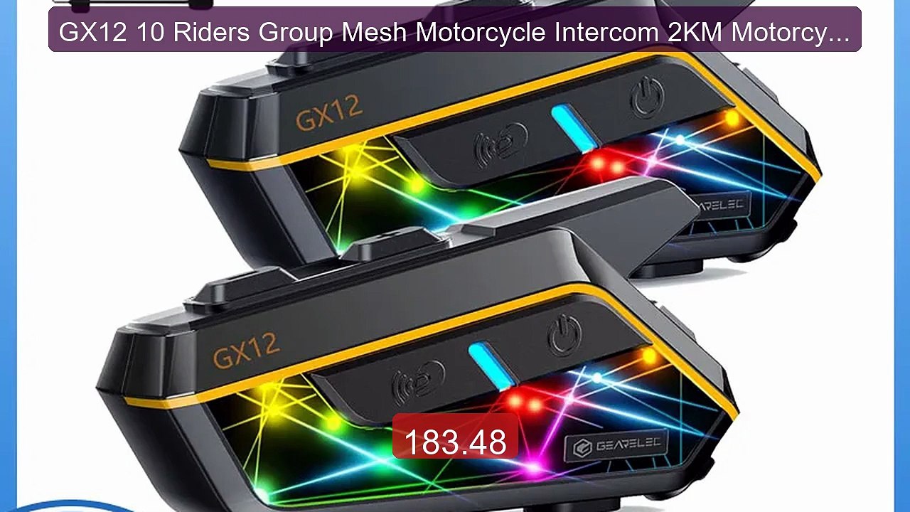 GX12 10 Riders Group Mesh Motorcycle Intercom 2KM Motorcycl... -- Top Pick 2026 | Unbeatable Price!