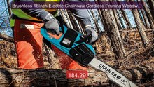 Brushless 16Inch Electric Chainsaw Cordless Pruning Woodworkin... -- Best Buy 2026 | Great Quality!