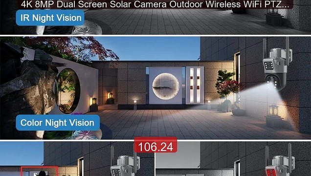 4K 8MP Dual Screen Solar Camera Outdoor Wireless WiFi PTZ Dual Lens... Top Rated 2026 | Buy Now!