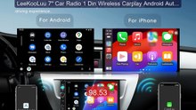LeeKooLuu 7" Car Radio 1 Din Wireless Carplay Android Auto ... -- Top Pick 2026 | Unbeatable Price!