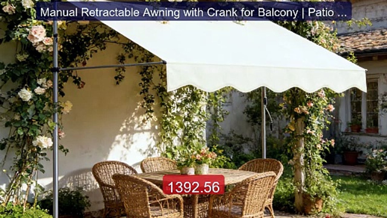 Manual Retractable Awning with Crank for Balcony | Patio Aw... -- Top Pick 2026 | Unbeatable Price!