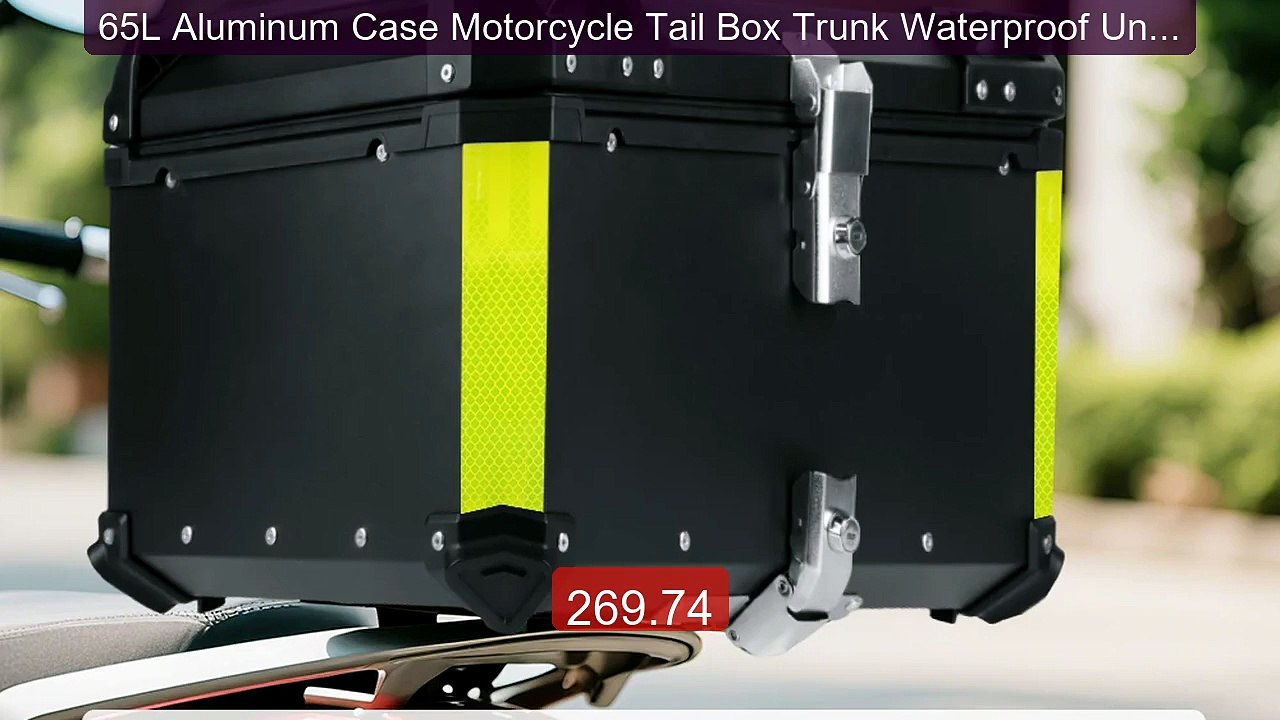 65L Aluminum Case Motorcycle Tail Box Trunk Waterproof Univers... -- Hot Deal 2026 | Limited Offer!