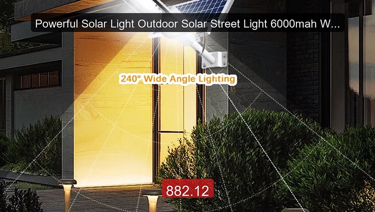 Powerful Solar Light Outdoor Solar Street Light 6000mah Waterp... -- Hot Deal 2026 | Limited Offer!