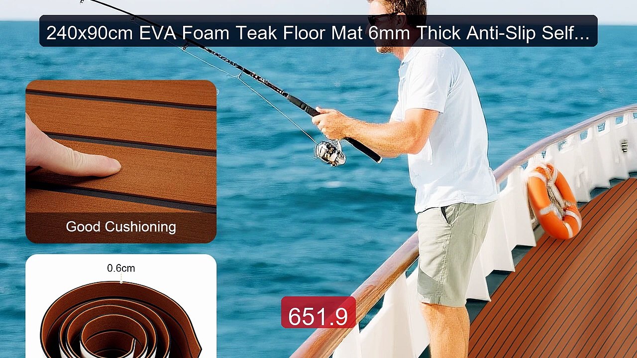 240x90cm EVA Foam Teak Floor Mat 6mm Thick Anti-Slip Self-A... -- Top Pick 2026 | Unbeatable Price!