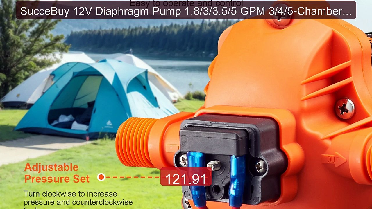 SucceBuy 12V Diaphragm Pump 1.8/3/3.5/5 GPM 3/4/5-Chamber 40-1... -- Best Buy 2026 | Great Quality!