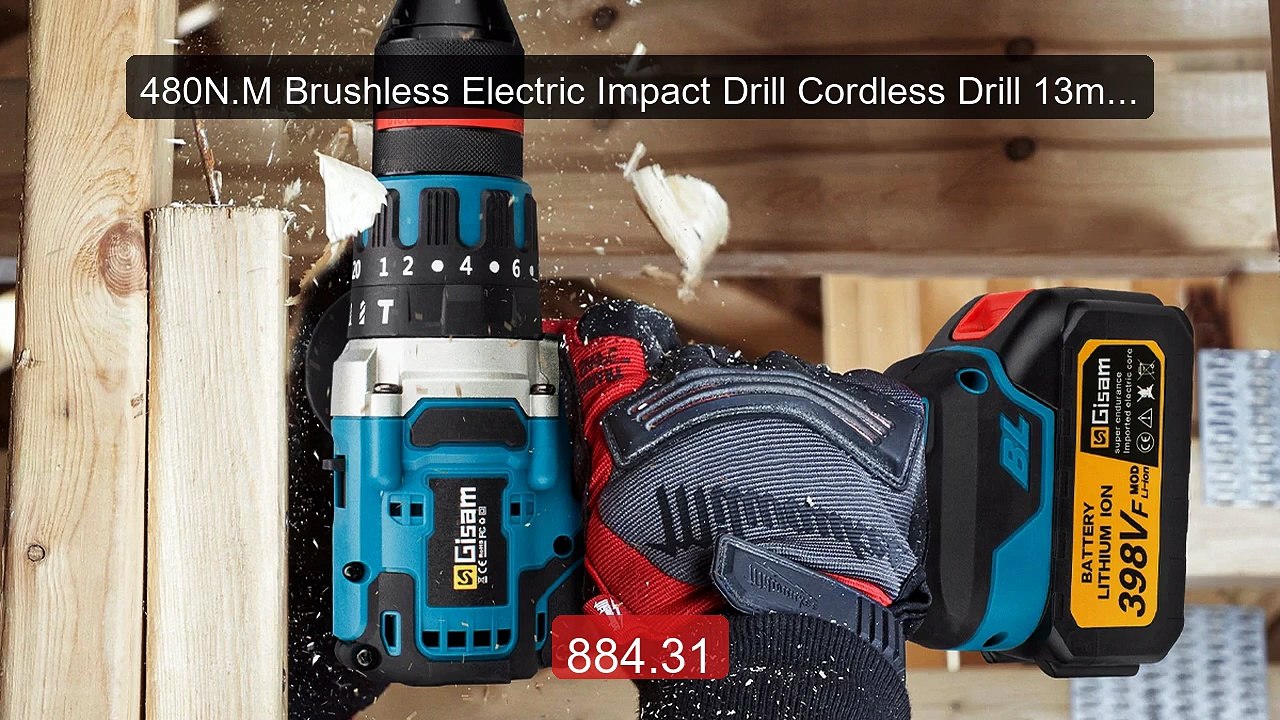 480N.M Brushless Electric Impact Drill Cordless Drill 13mm ... -- Top Pick 2026 | Unbeatable Price!