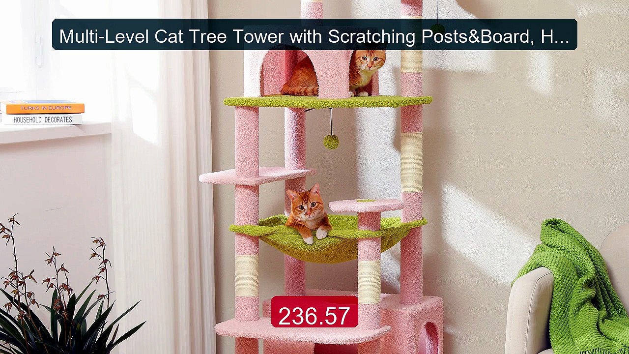 Multi-Level Cat Tree Tower with Scratching Posts&Board, Ham... -- Top Pick 2026 | Unbeatable Price!