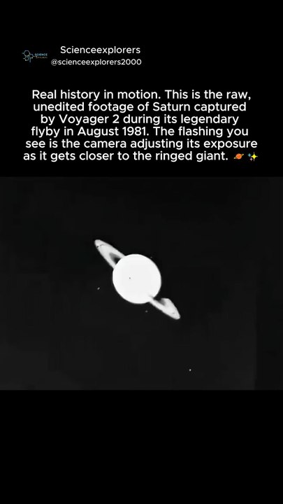The Real Saturn: Raw Voyager 2 Footage #space #facts #nasa