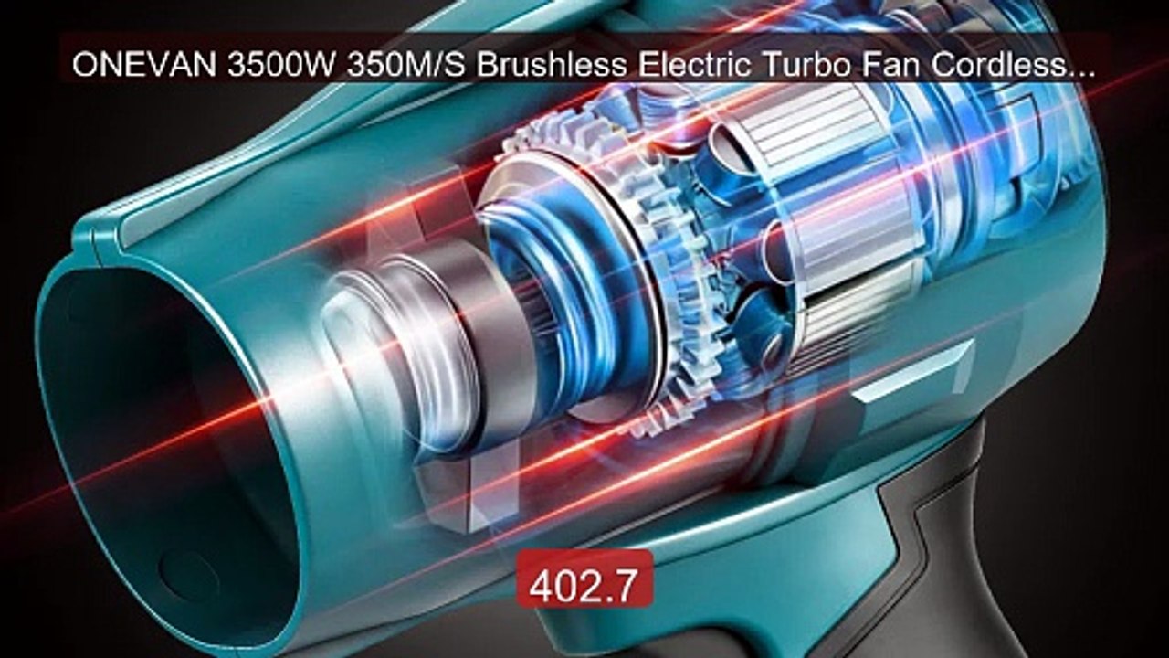 ONEVAN 3500W 350M/S Brushless Electric Turbo Fan Cordless L... -- Top Pick 2026 | Unbeatable Price!