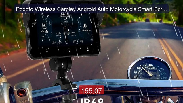 Podofo Wireless Carplay Android Auto Motorcycle Smart Screen P... Hot Deal 2026 | Limited Offer!