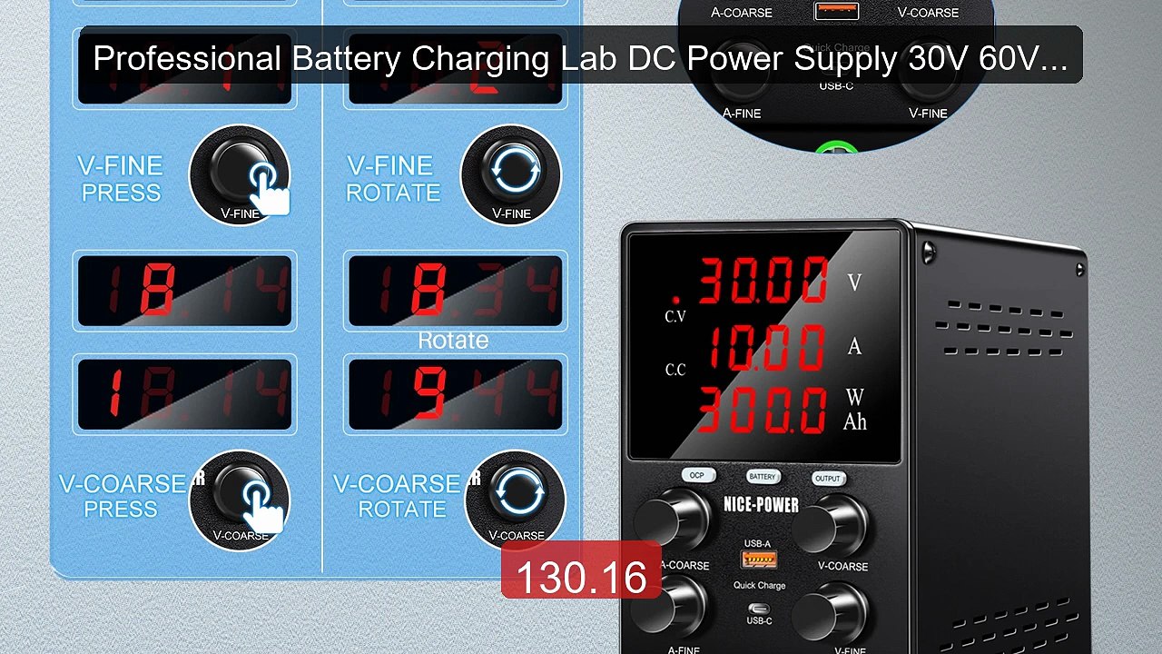 Professional Battery Charging Lab DC Power Supply 30V 60V 120V Adju... -- Top Rated 2026 | Buy Now!