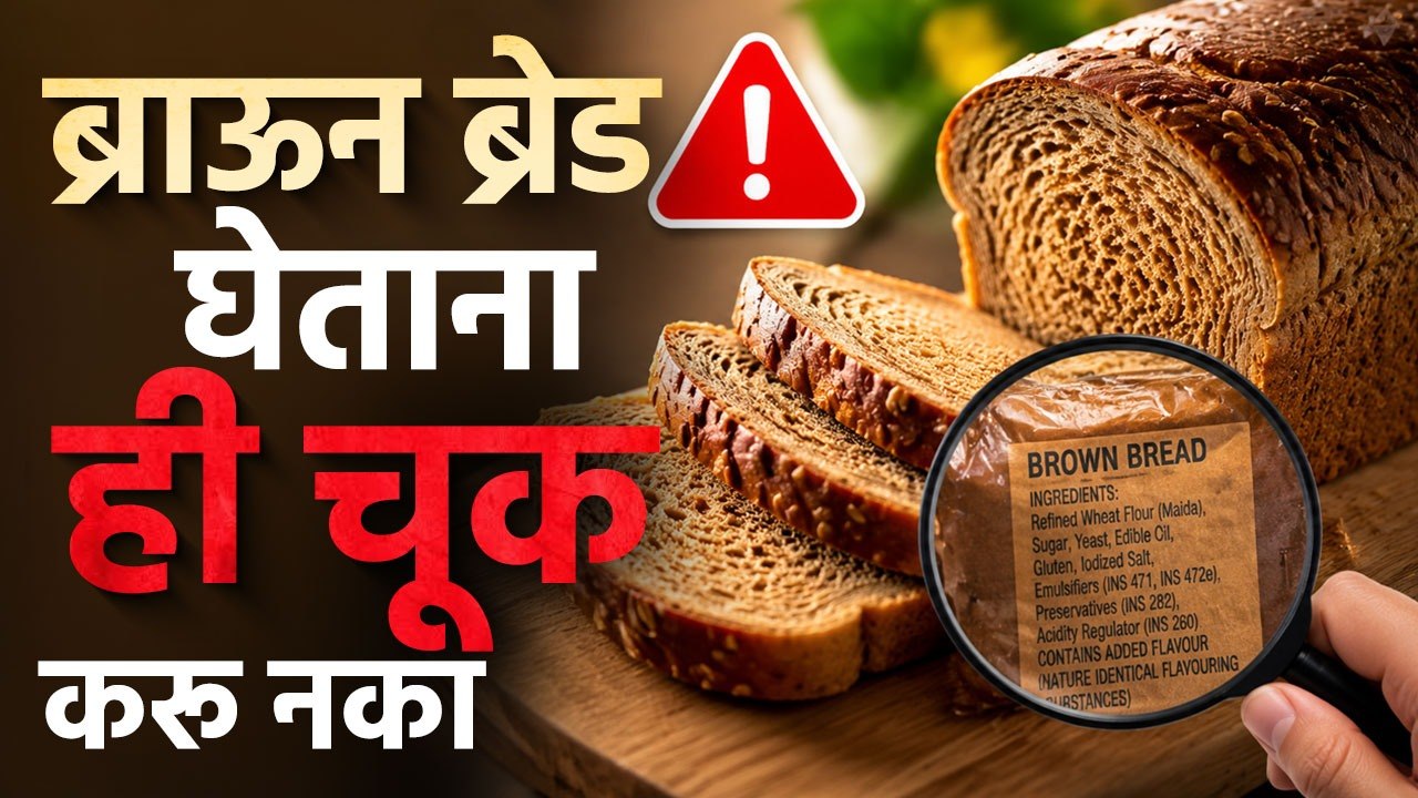 खरा ब्राऊन ब्रेड कसा ओळखायचा? | Healthy Eating | Brown Bread Fact