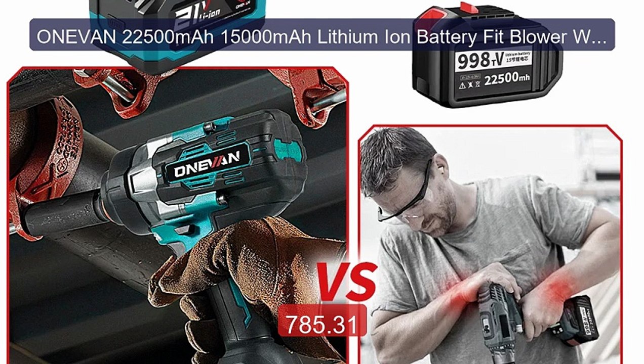 ONEVAN 22500mAh 15000mAh Lithium Ion Battery Fit Blower Wrench... -- Hot Deal 2026 | Limited Offer!