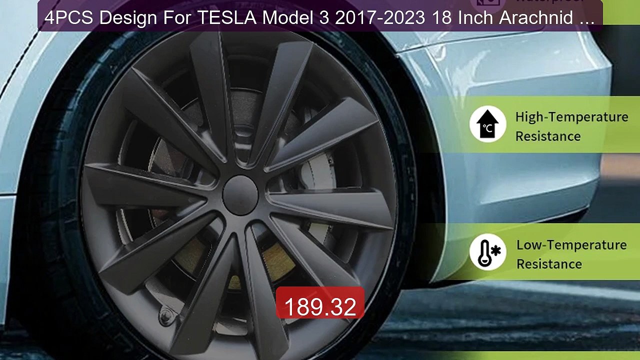 4PCS Design For TESLA Model 3 2017-2023 18 Inch Arachnid Style Whe... -- Best Deal 2026 | Shop Now!
