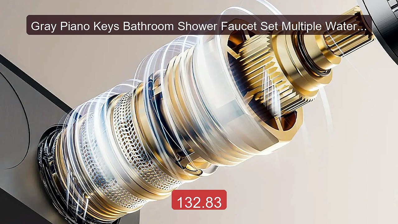 Gray Piano Keys Bathroom Shower Faucet Set Multiple Water Spray Mo... -- Best Deal 2026 | Shop Now!