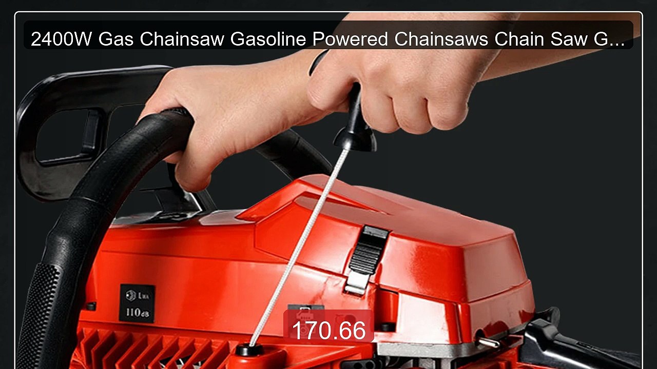 2400W Gas Chainsaw Gasoline Powered Chainsaws C...