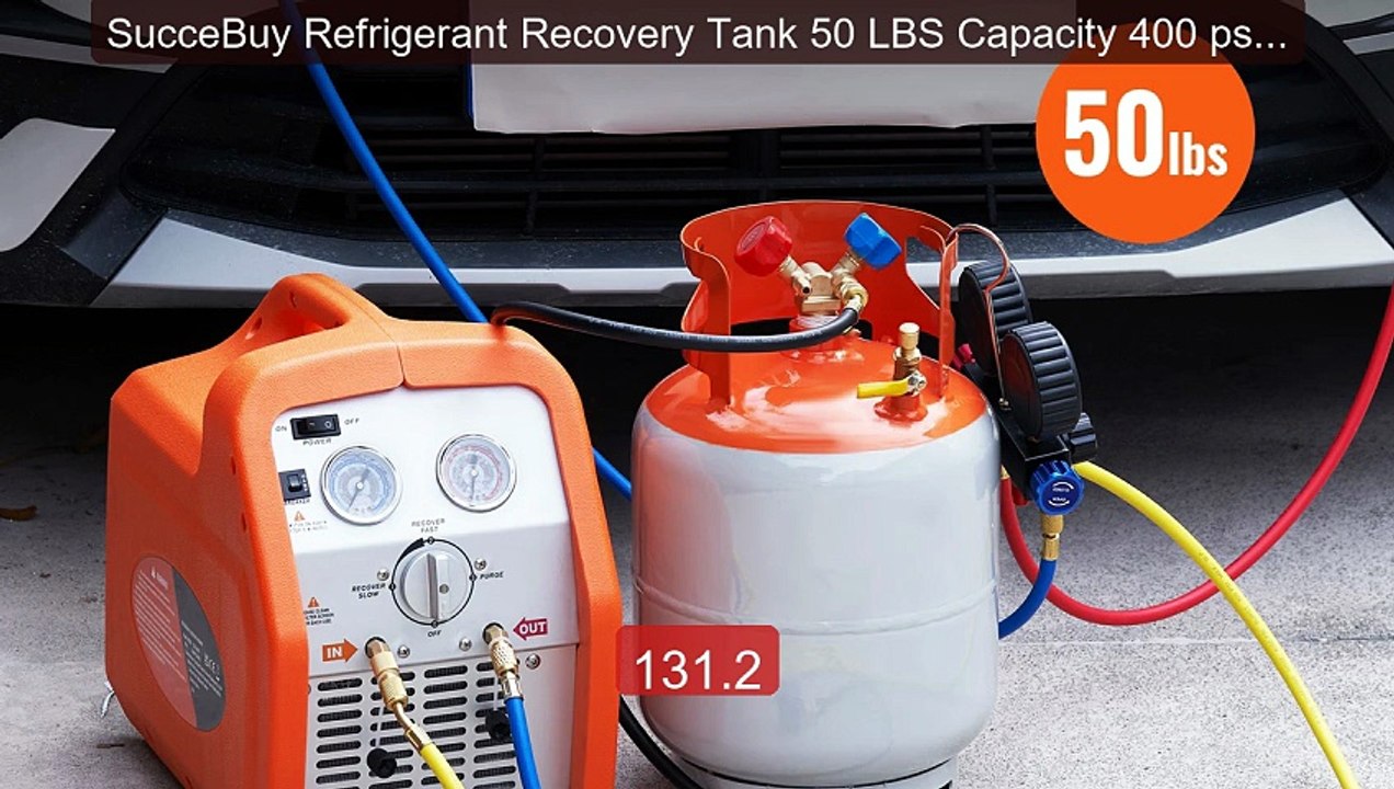 SucceBuy Refrigerant Recovery Tank 50 LBS Capacity 400 psi Por... -- Best Buy 2026 | Great Quality!