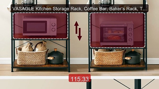VASAGLE Kitchen Storage Rack, Coffee Bar, Baker’s Rack, Total 6 She... Top Rated 2026 | Buy Now!