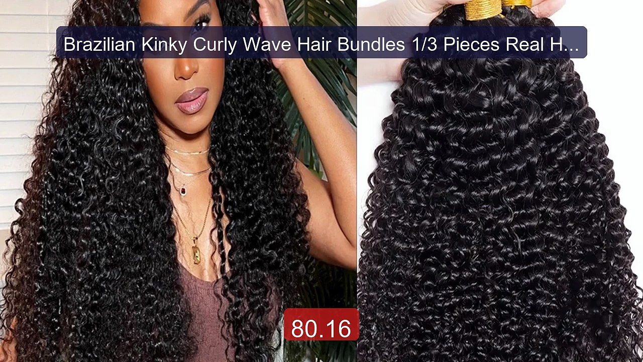 Brazilian Kinky Curly Wave Hair Bundles 1/3 Pieces Real Human ... -- Hot Deal 2026 | Limited Offer!