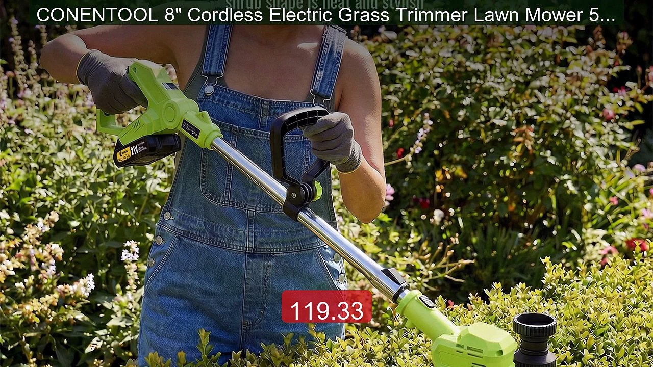 CONENTOOL 8" Cordless Electric Grass Trimmer Lawn Mower 5 Type... -- Hot Deal 2026 | Limited Offer!