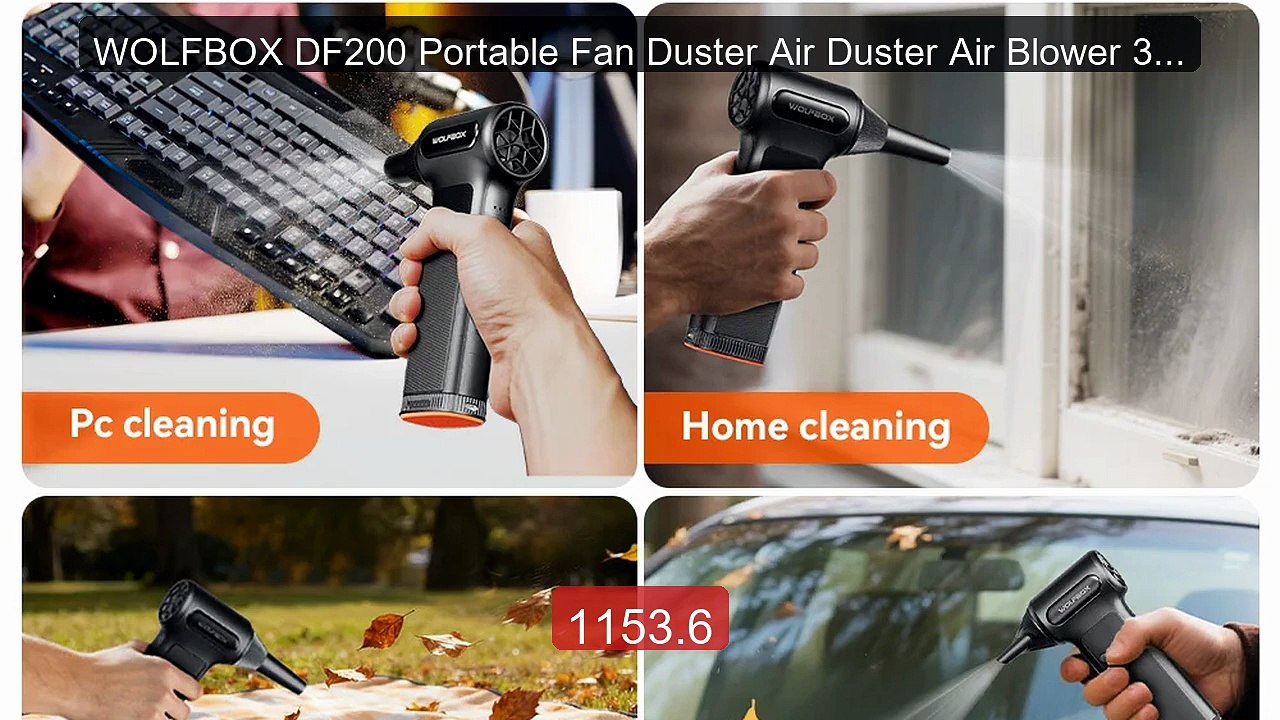 WOLFBOX DF200 Portable Fan Duster Air Duster Air Blower 320g Wind ... -- Best Deal 2026 | Shop Now!
