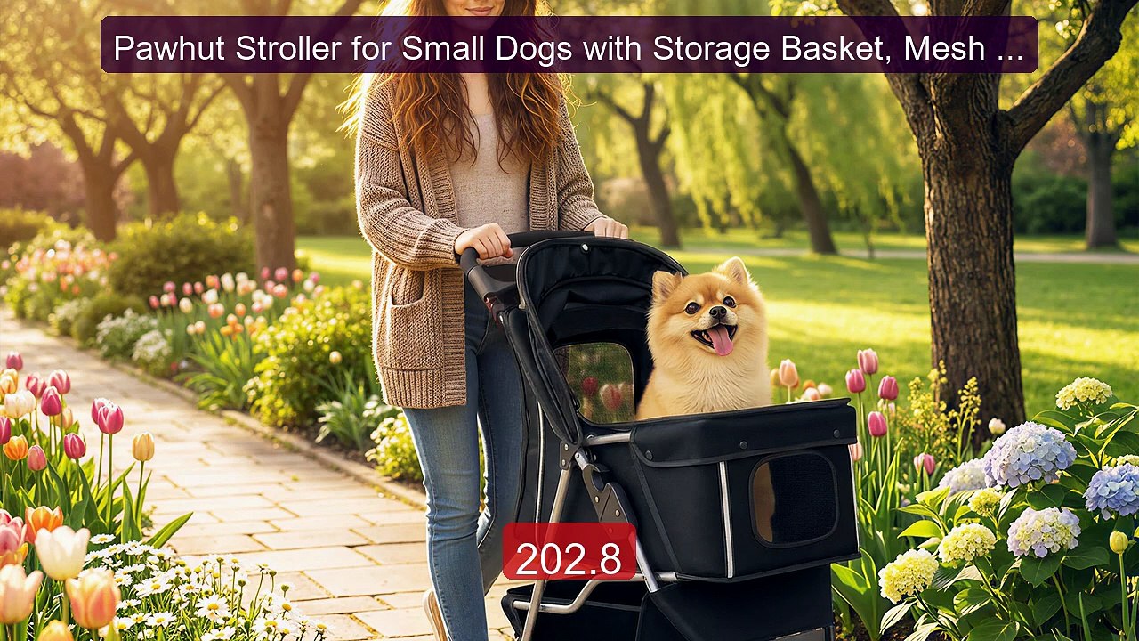 Pawhut Stroller for Small Dogs with Storage Basket, Mesh Wind... -- Amazing Value 2026 | Must Have!