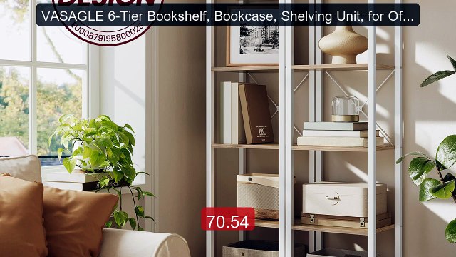 VASAGLE 6-Tier Bookshelf, Bookcase, Shelving Unit, for Office, Stud... Top Rated 2026 | Buy Now!