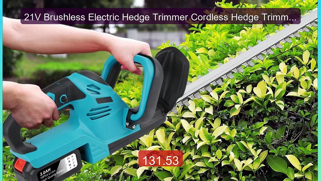 21V Brushless Electric Hedge Trimmer Cordless Hedge Trimmer... -- Top Pick 2026 | Unbeatable Price!
