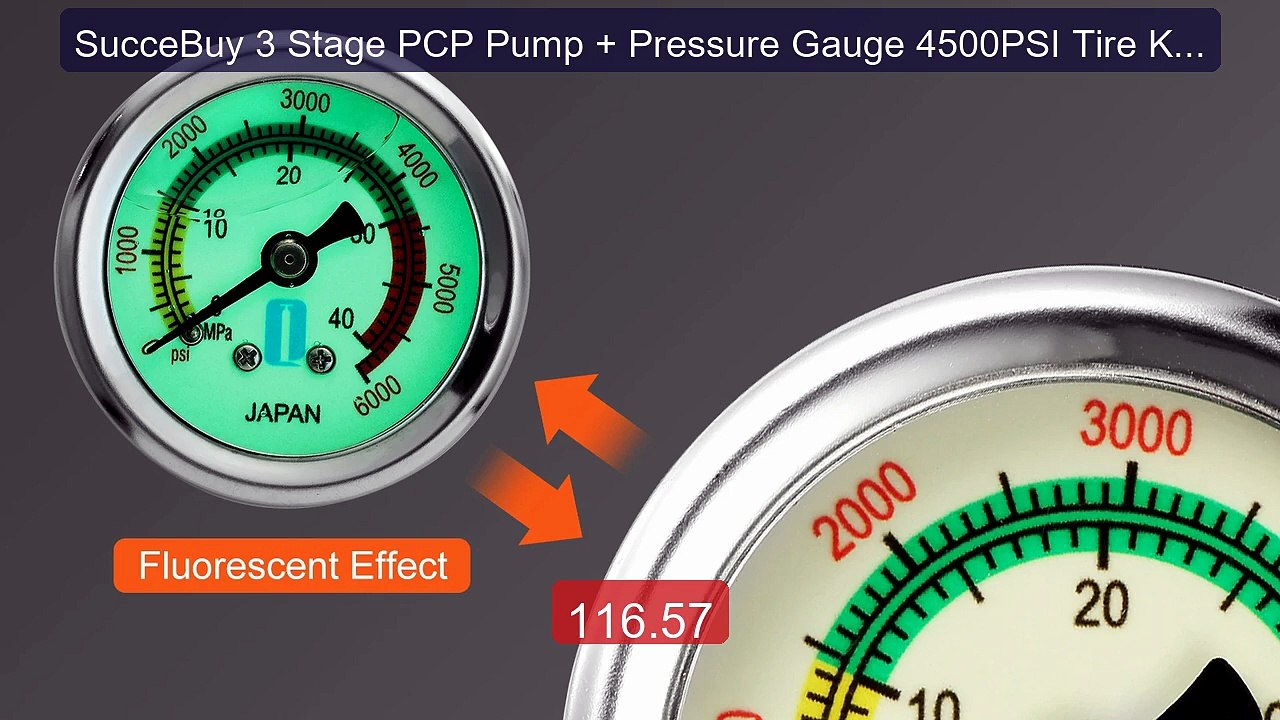 SucceBuy 3 Stage PCP Pump + Pressure Gauge 4500PSI Tire Kay... -- Top Pick 2026 | Unbeatable Price!