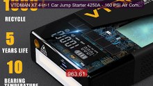 VTOMAN X7 4-in-1 Car Jump Starter 4250A - 160 PSI Air Compr... -- Top Pick 2026 | Unbeatable Price!