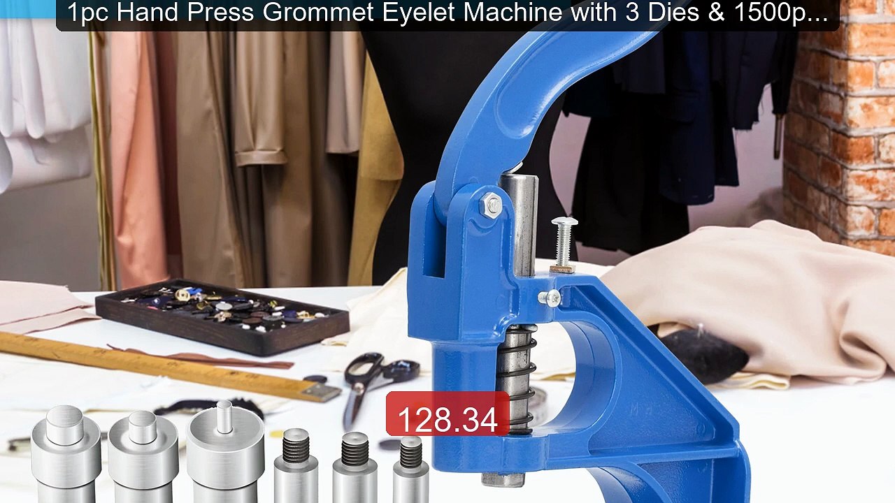 1pc Hand Press Grommet Eyelet Machine with 3 Dies & 1500pcs... -- Top Pick 2026 | Unbeatable Price!