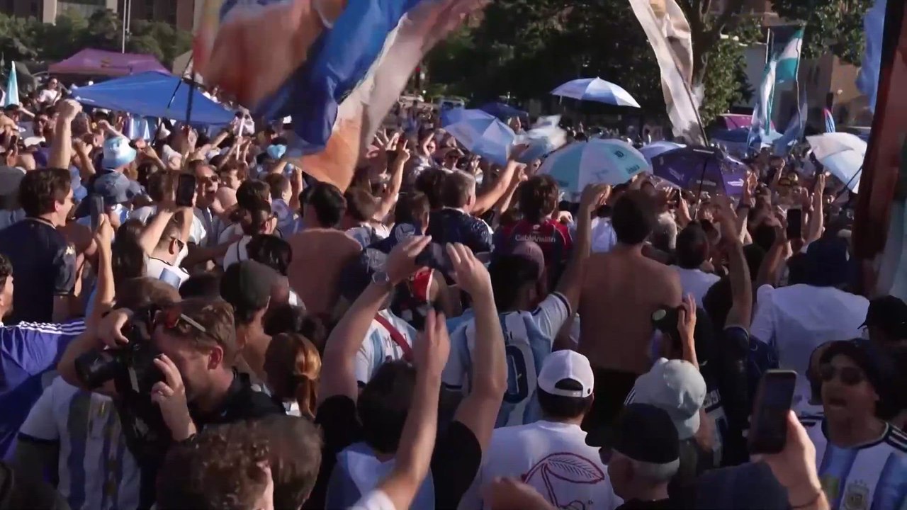 Argentina inunda la ciudad de Kansas City para el partido contra Suiza
