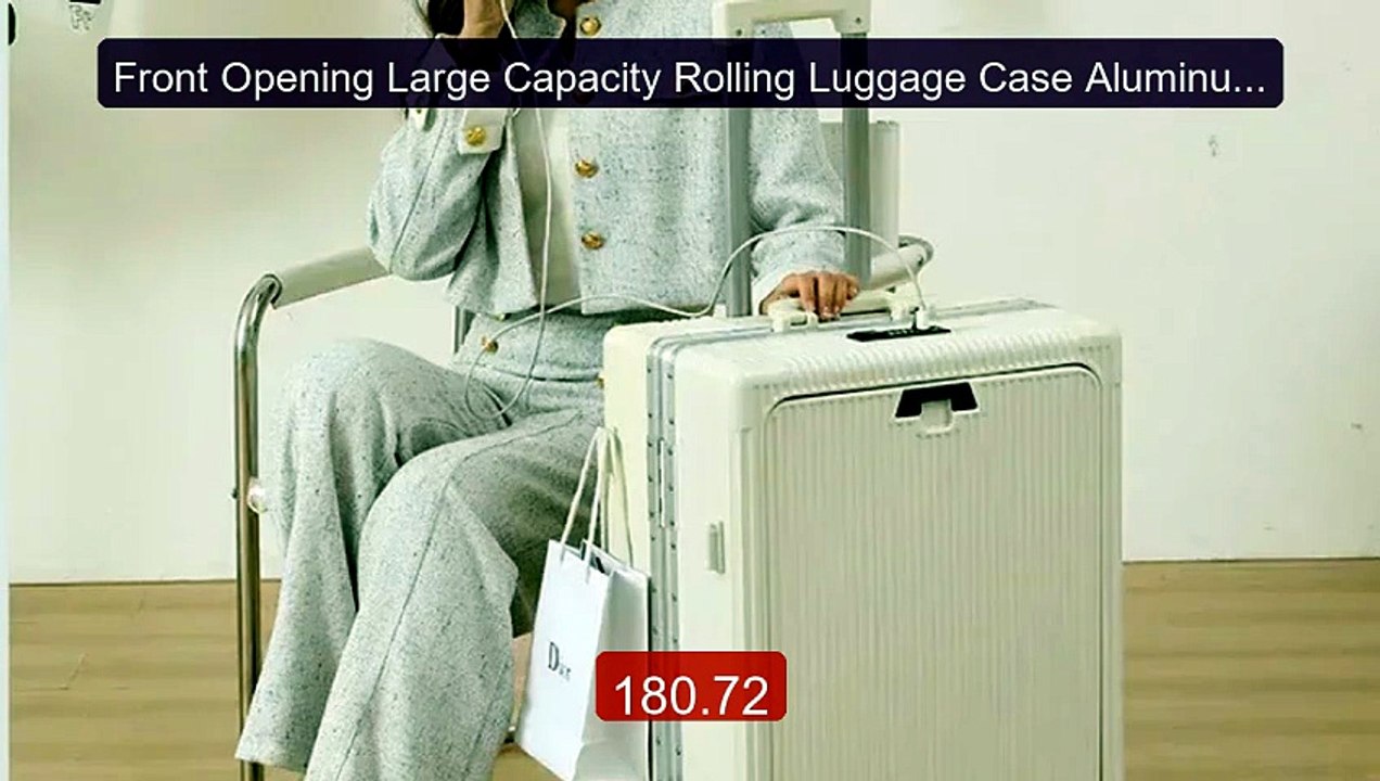 Front Opening Large Capacity Rolling Luggage Case Aluminum Frame T... -- Best Deal 2026 | Shop Now!