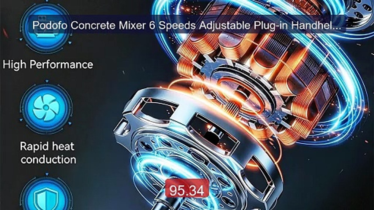 Podofo Concrete Mixer 6 Speeds Adjustable Plug-in Handheld Ele... -- Hot Deal 2026 | Limited Offer!