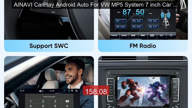 AINAVI CarPlay Android Auto For VW MP5 System 7 inch Car Radio USB ... Top Rated 2026 | Buy Now!
