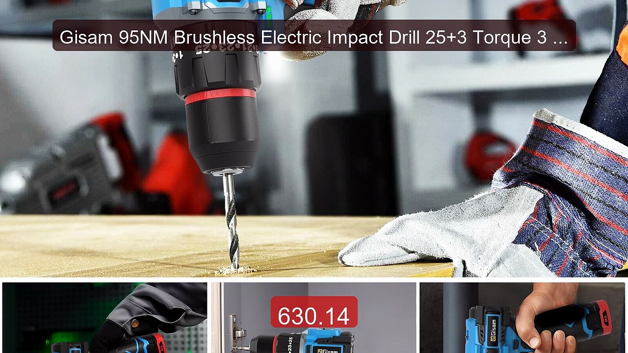 Gisam 95NM Brushless Electric Impact Drill 25+3 Torque 3 in 1 ... -- Hot Deal 2026 | Limited Offer!
