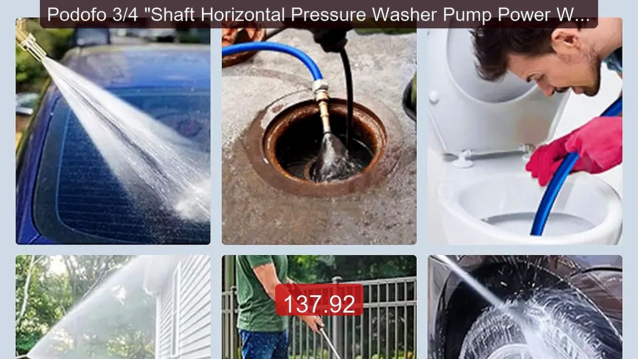 Podofo 3/4 "Shaft Horizontal Pressure Washer Pump Power Was... -- Top Pick 2026 | Unbeatable Price!