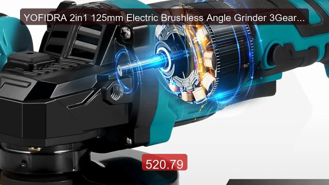 YOFIDRA 2in1 125mm Electric Brushless Angle Grinder 3Gears Woodwor... Best Deal 2026 | Shop Now!