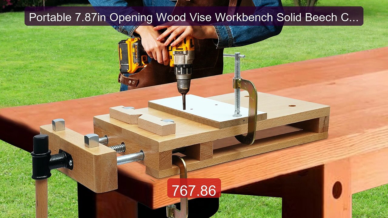 Portable 7.87in Opening Wood Vise Workbench Solid Beech Clamp with... -- Best Deal 2026 | Shop Now!