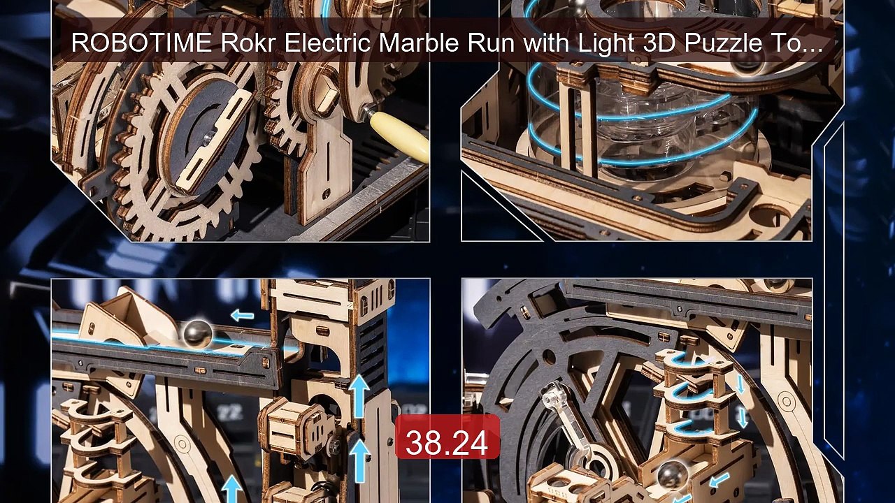 ROBOTIME Rokr Electric Marble Run with Light 3D Puzzle Toys Marble... -- Best Deal 2026 | Shop Now!