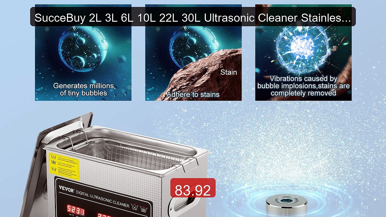 SucceBuy 2L 3L 6L 10L 22L 30L Ultrasonic Cleaner Stainless Ste... -- Best Buy 2026 | Great Quality!