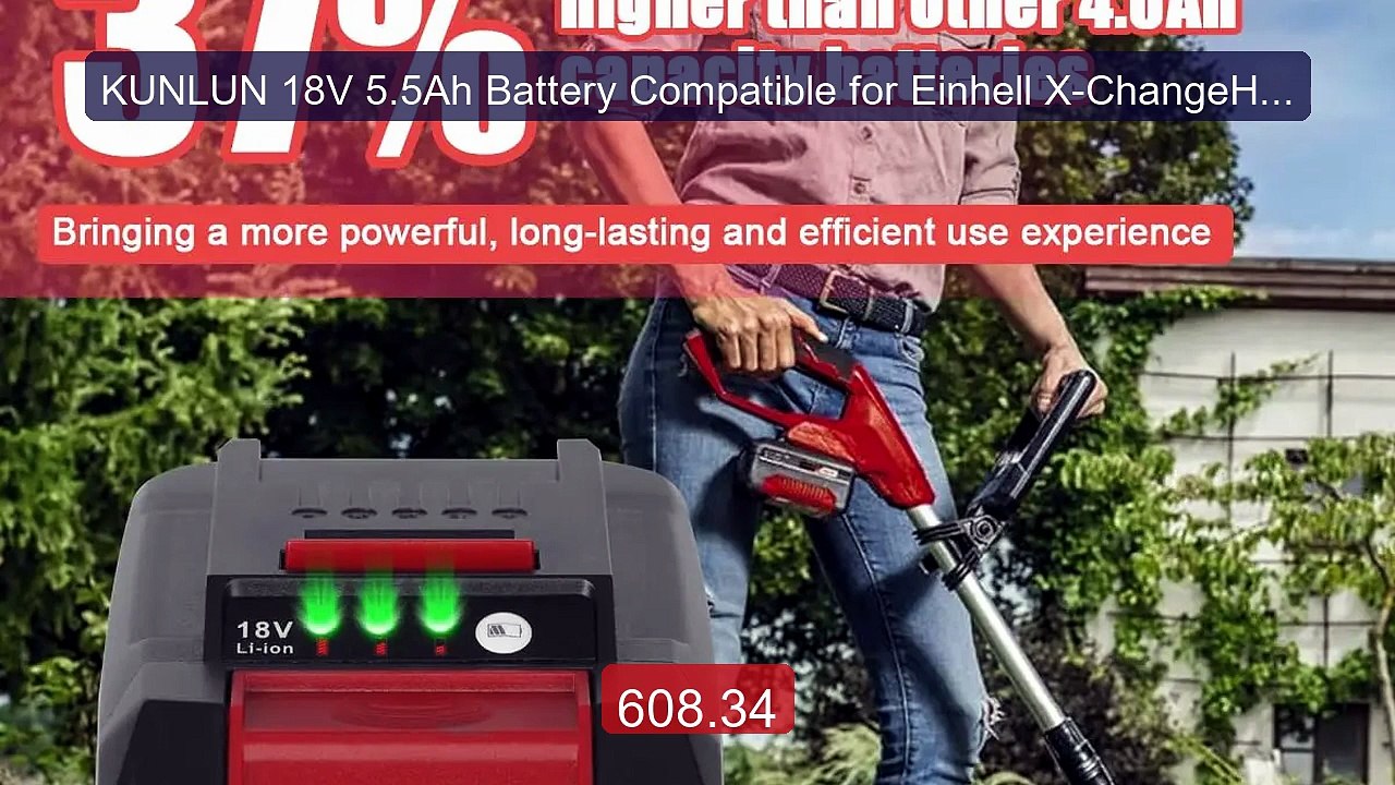 KUNLUN 18V 5.5Ah Battery Compatible for Einhell X-ChangeH Powe... -- Best Buy 2026 | Great Quality!