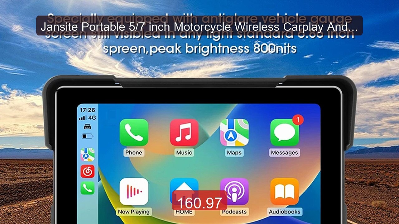 Jansite Portable 5/7 inch Motorcycle Wireless Carplay Android... -- Amazing Value 2026 | Must Have!