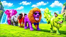 Long Slide Game With Cow Elephant Gorilla Hippopotamus Tiger 3d Animal Game Funny 3d Animals thumnail